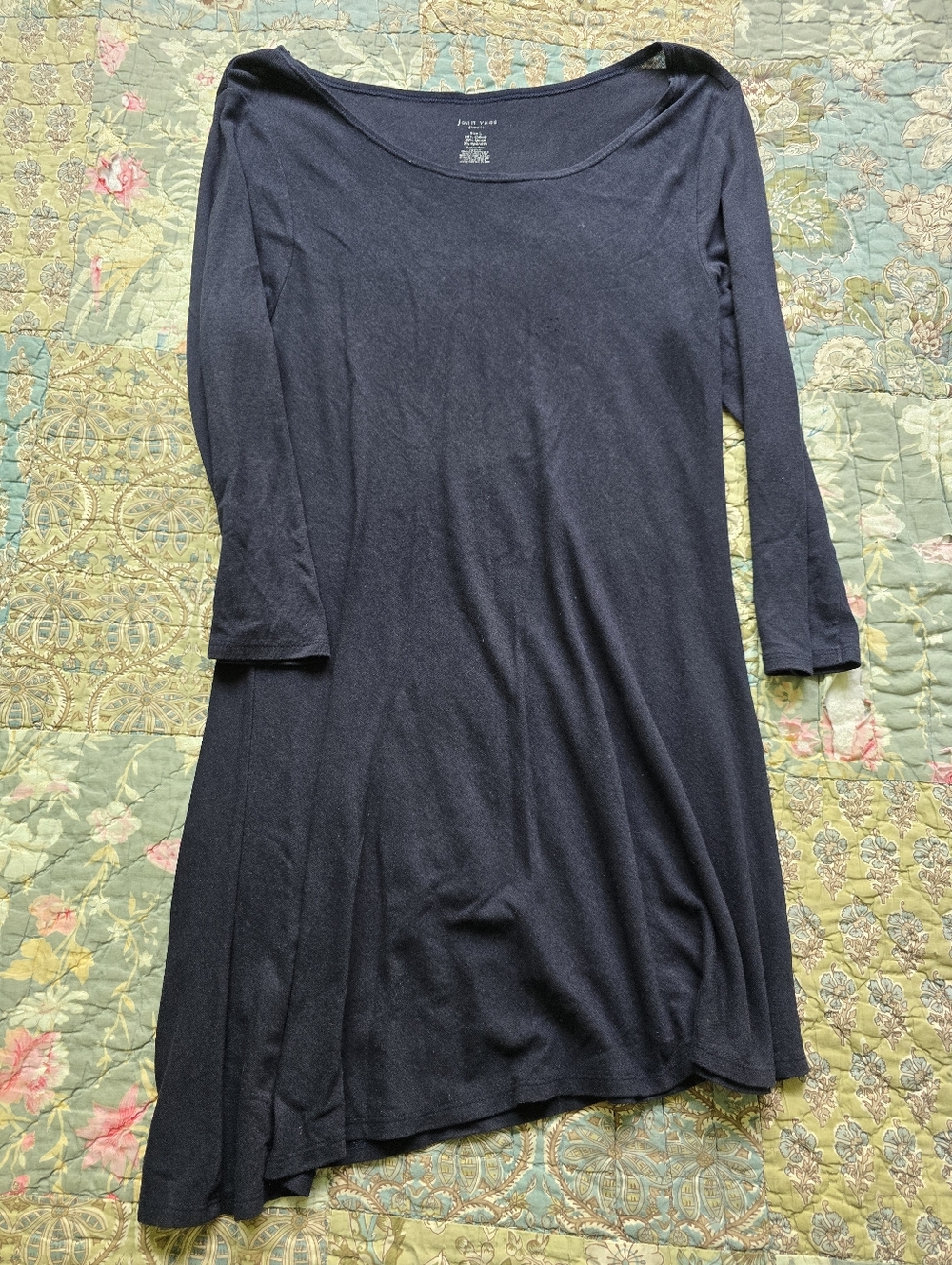 Joan Vass Asymmetrical Tunic Dress Women's Size Large